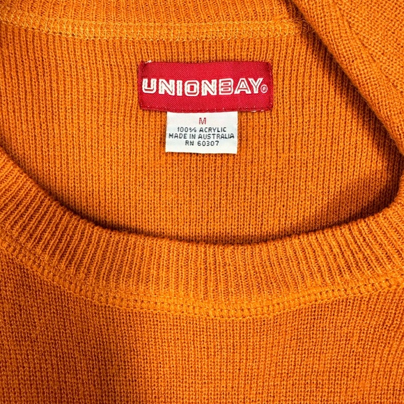 Vintage Y2K Union Bay Orange sweater. - Picture 4 of 4
